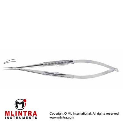 Micro Needle Holder Curved With Lock Stainless Steel, 15 cm - 6"